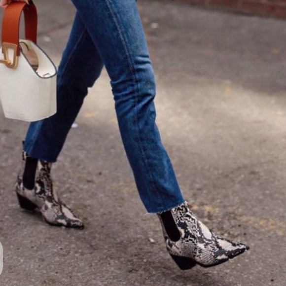 Paige snakeskin embossed leather boots. New never worn with box and dust bags. - Picture 13 of 13